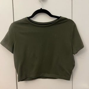 Target Olive crop top size L - wild fable